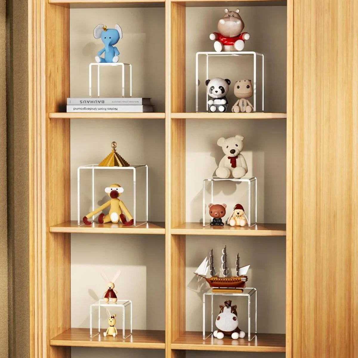 3×4×5" Acrylic N-Shaped Display Stand – 2 Pack - NIUBEE