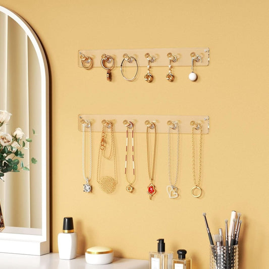6-Pillar Acrylic Jewelry Display Stand – 4 Pack - NIUBEE