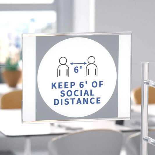 8.5×11" Adhesive Acrylic Sign Holder Horizontal – 6 Pack - NIUBEE