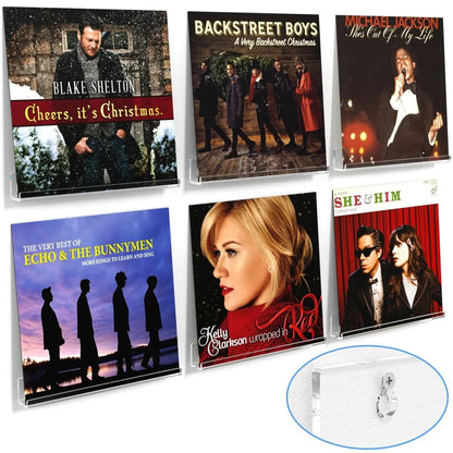 12" Acrylic U-Shaped Vinyl Record Stand – 6 Pack - NIUBEE