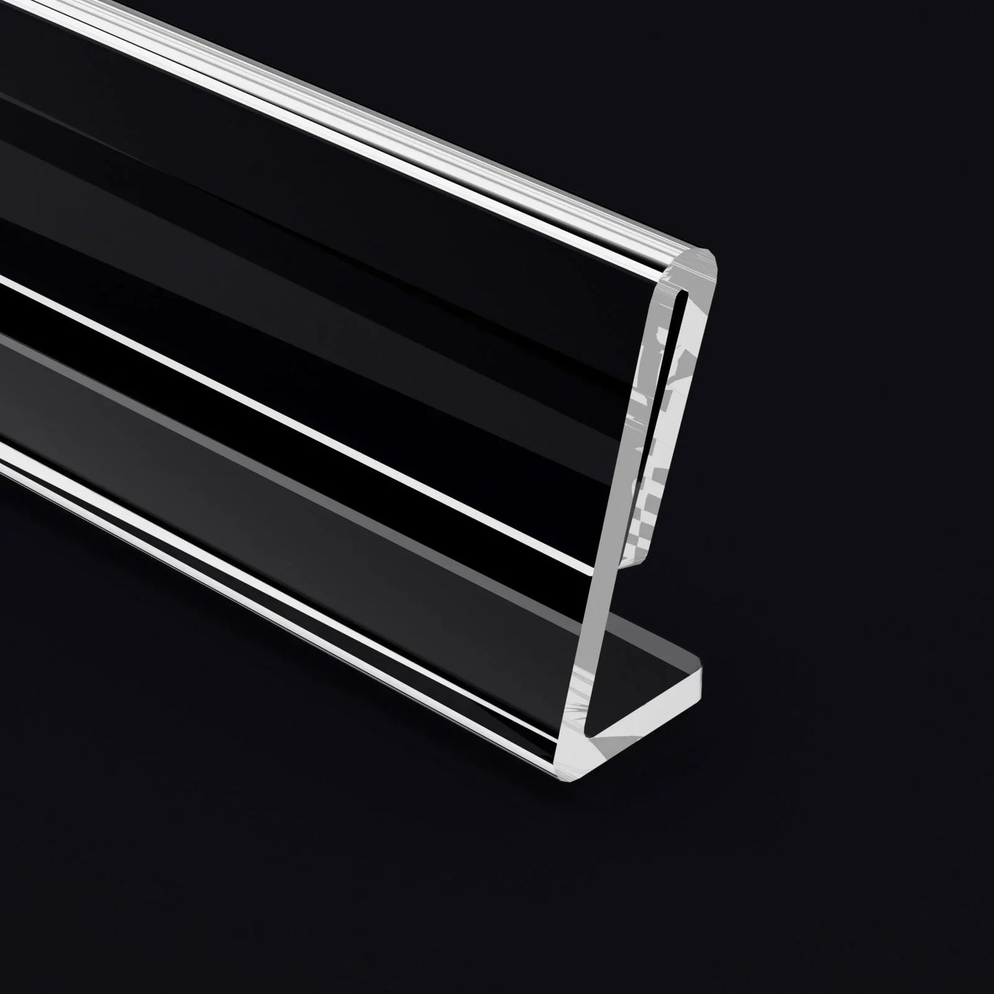 2×8" Acrylic L-Stand Horizontal Sign Holder – 12 Pack - NIUBEE