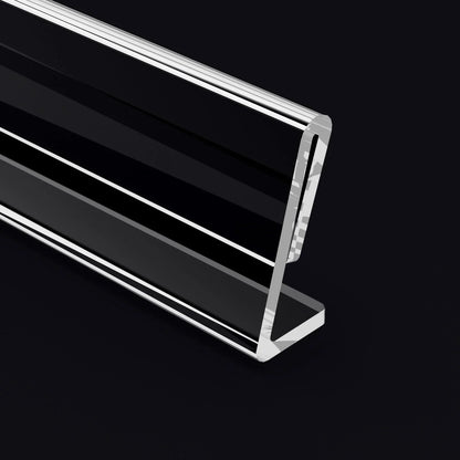 2×8" Acrylic L-Stand Horizontal Sign Holder – 12 Pack - NIUBEE