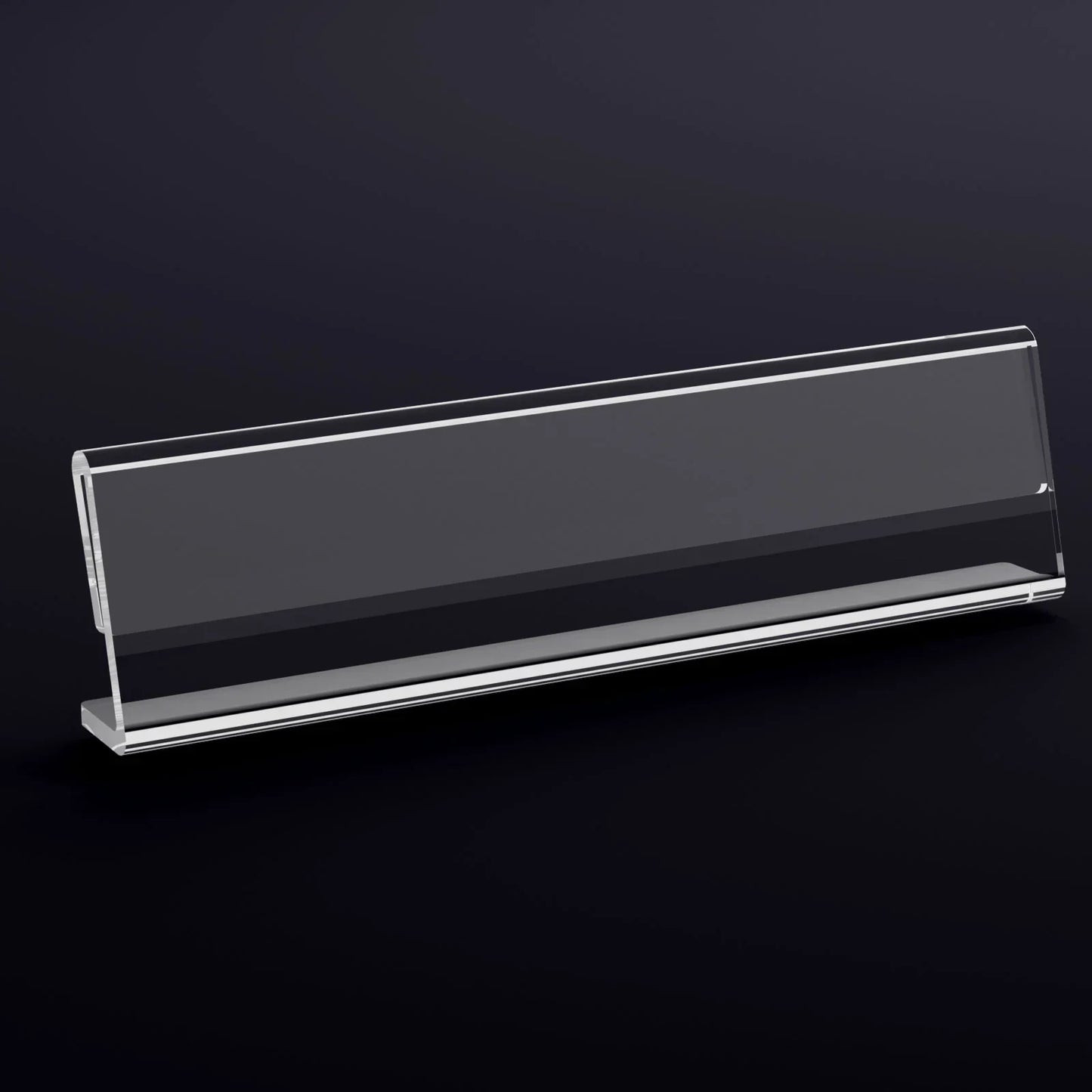 2×8" Acrylic L-Stand Horizontal Sign Holder – 12 Pack - NIUBEE