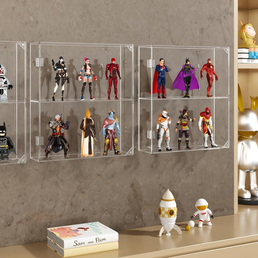 2-Compartment Acrylic Display Case - NIUBEE
