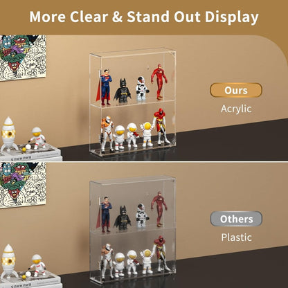 2-Compartment Acrylic Display Case - NIUBEE
