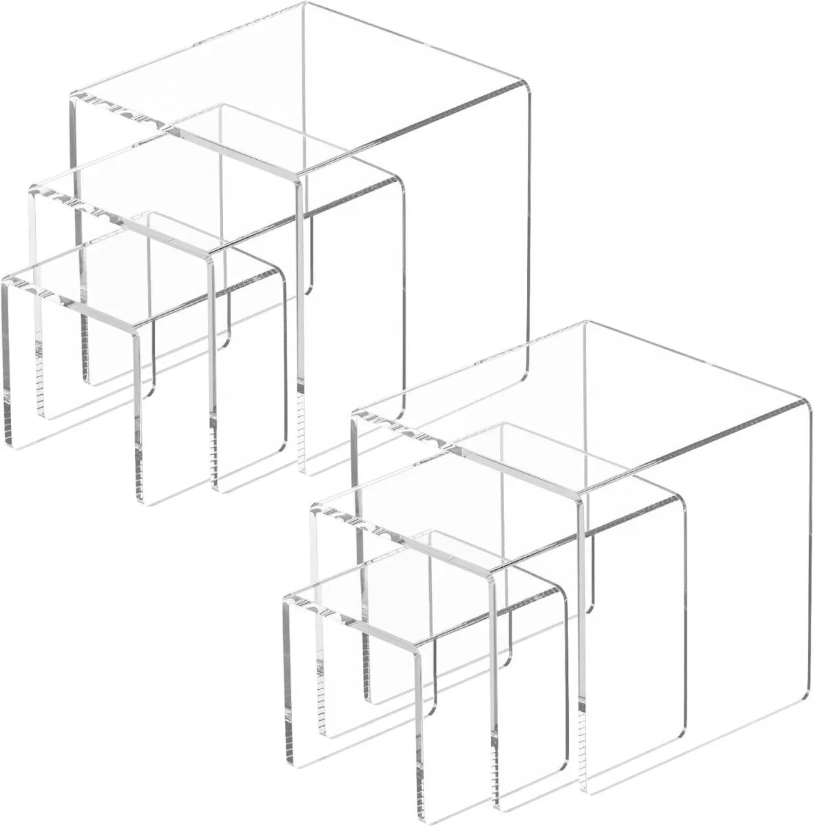 3×4×5" Acrylic N-Shaped Display Stand – 2 Pack - NIUBEE