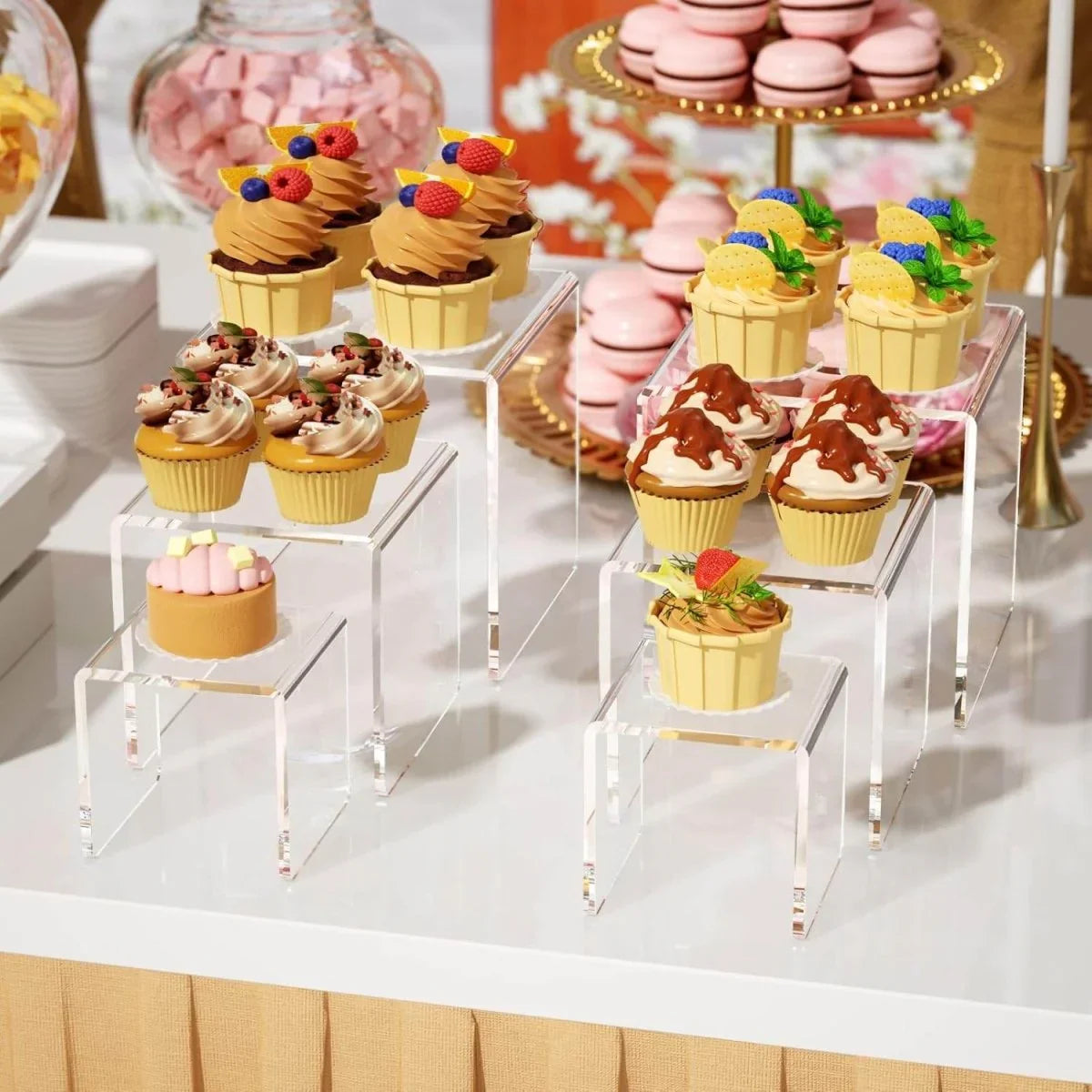 3×4×5" Acrylic N-Shaped Display Stand – 2 Pack - NIUBEE