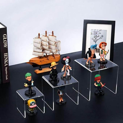 3×4×5" Acrylic N-Shaped Display Stand – 2 Pack - NIUBEE