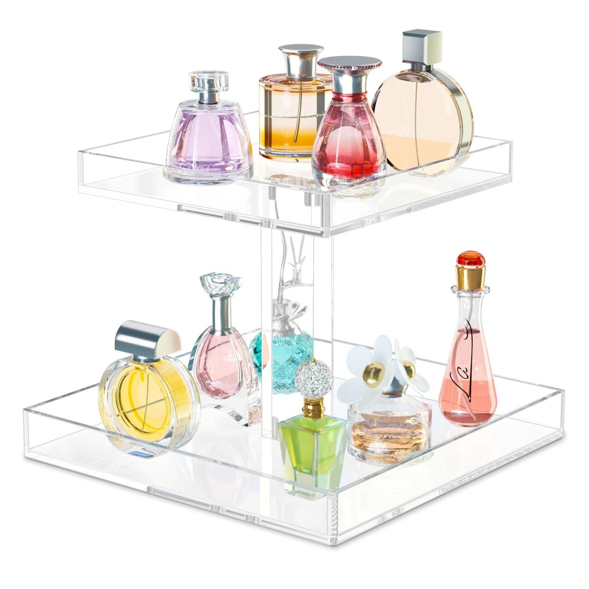 2-Tier Acrylic Perfume Organizer - NIUBEE