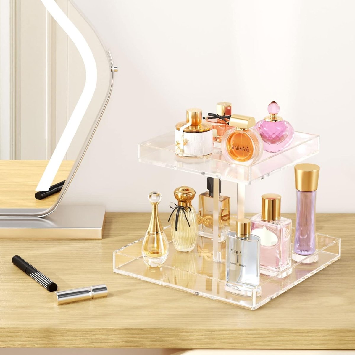 2-Tier Acrylic Perfume Organizer - NIUBEE