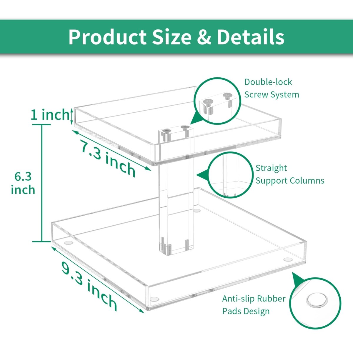 2-Tier Acrylic Perfume Organizer - NIUBEE