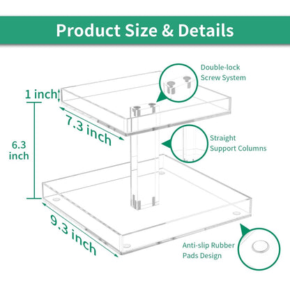 2-Tier Acrylic Perfume Organizer - NIUBEE