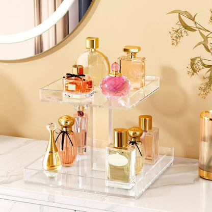 2-Tier Acrylic Perfume Organizer - NIUBEE