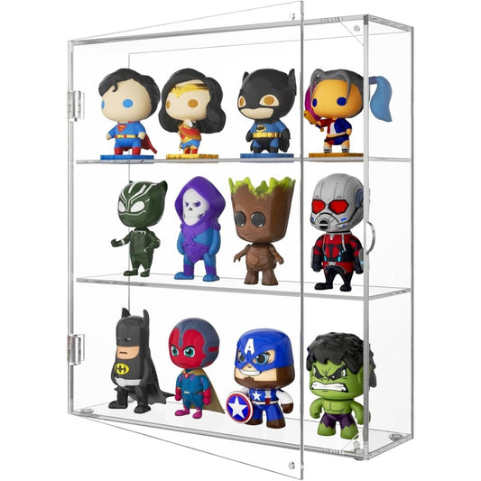 3-Compartment Acrylic Display Case - NIUBEE