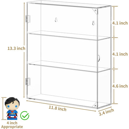 3-Compartment Acrylic Display Case - NIUBEE