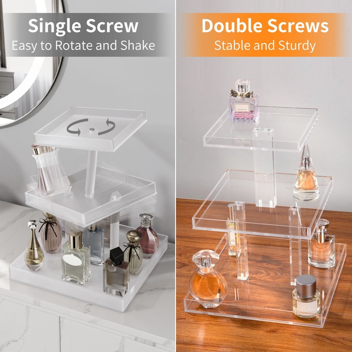 3-Tier Acrylic Perfume Organizer - NIUBEE