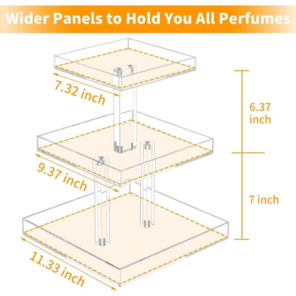 3-Tier Acrylic Perfume Organizer - NIUBEE