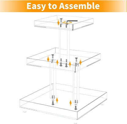 3-Tier Acrylic Perfume Organizer - NIUBEE