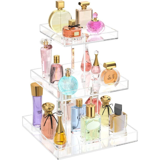 3-Tier Acrylic Perfume Organizer - NIUBEE