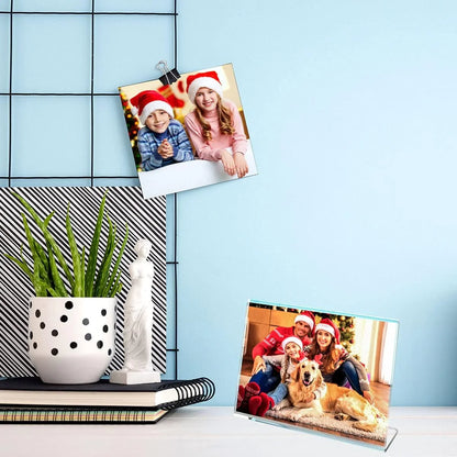 4×6" Acrylic L-Stand Horizontal Sign Holder – 6 Pack - NIUBEE