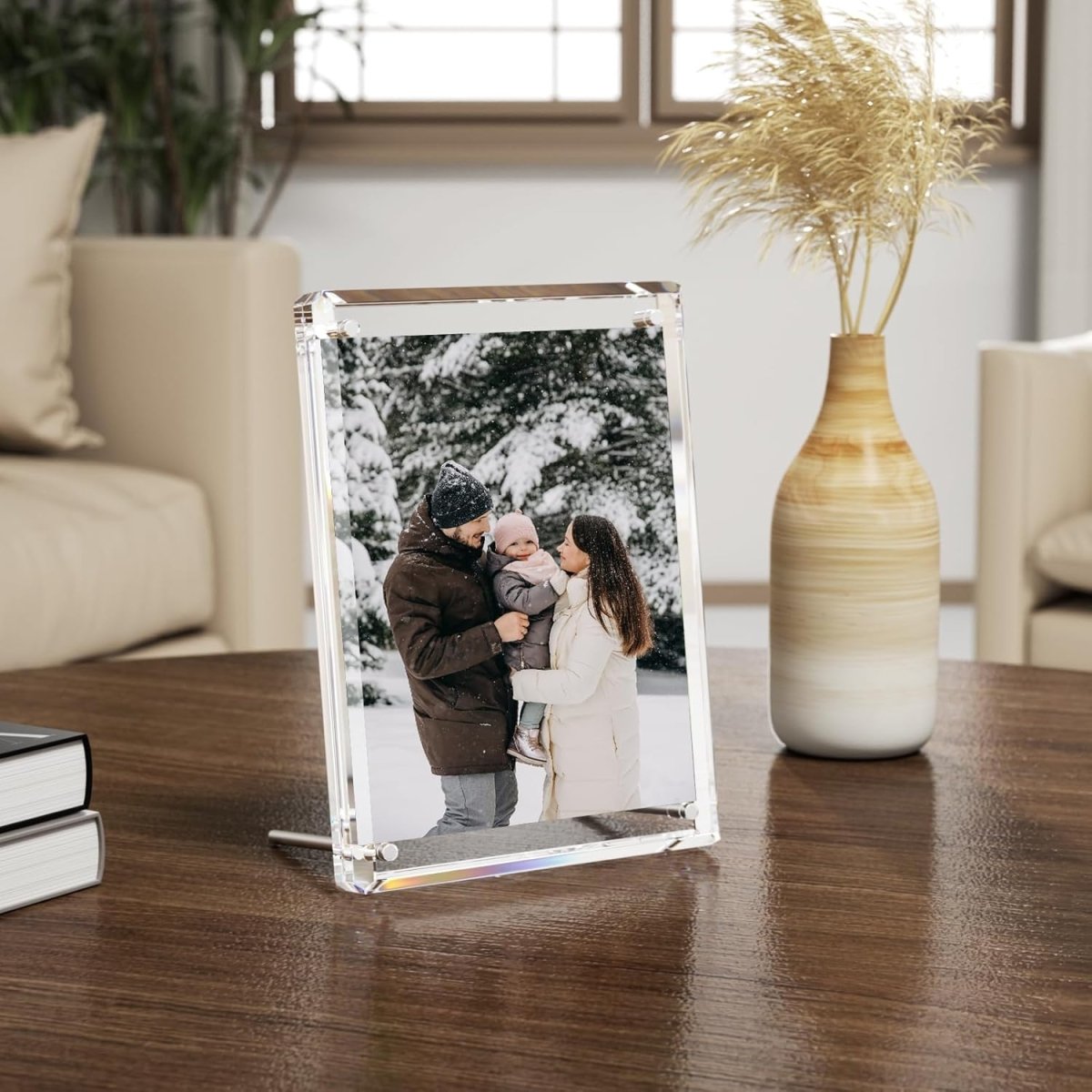 4×6" Diamond-Edge Acrylic Photo Frame - NIUBEE