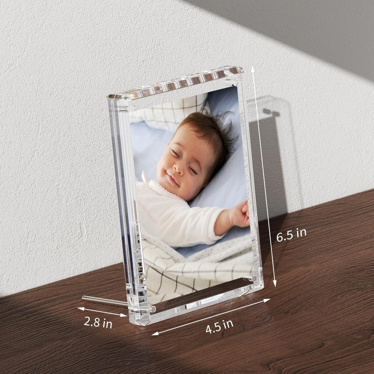 4×6" Diamond-Edge Acrylic Photo Frame - NIUBEE