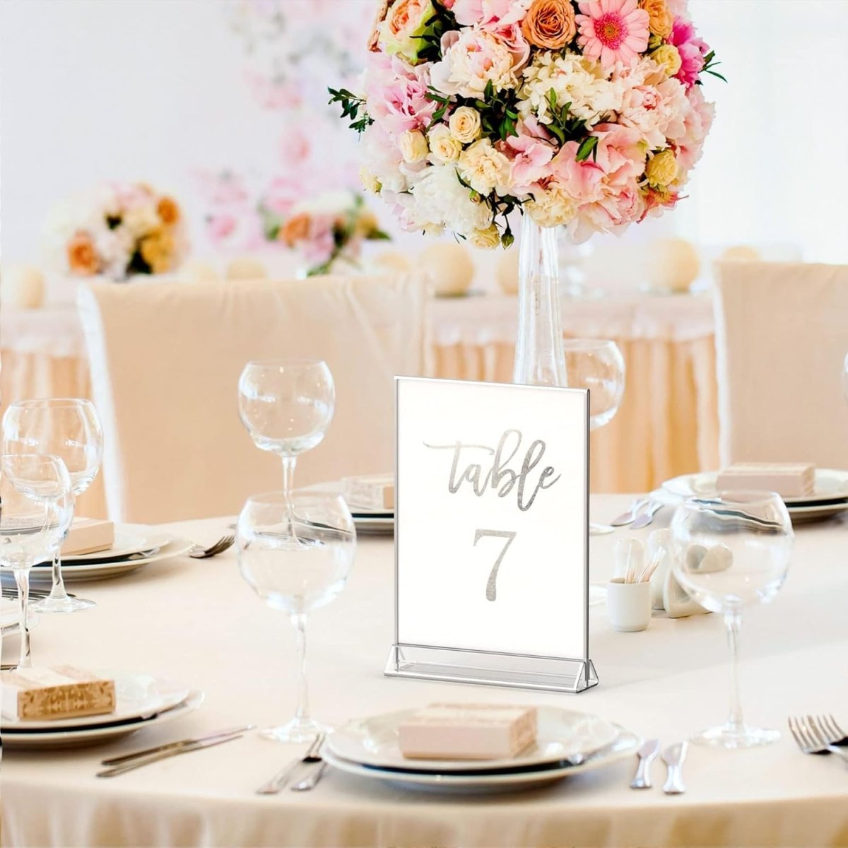 4×6" Silver Silk-Printed Label Sign – 6 Pack - NIUBEE