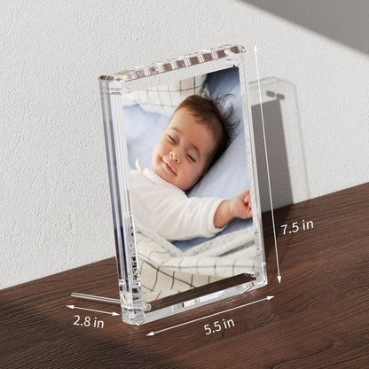 5×7" Diamond-Edge Acrylic Photo Frame - NIUBEE