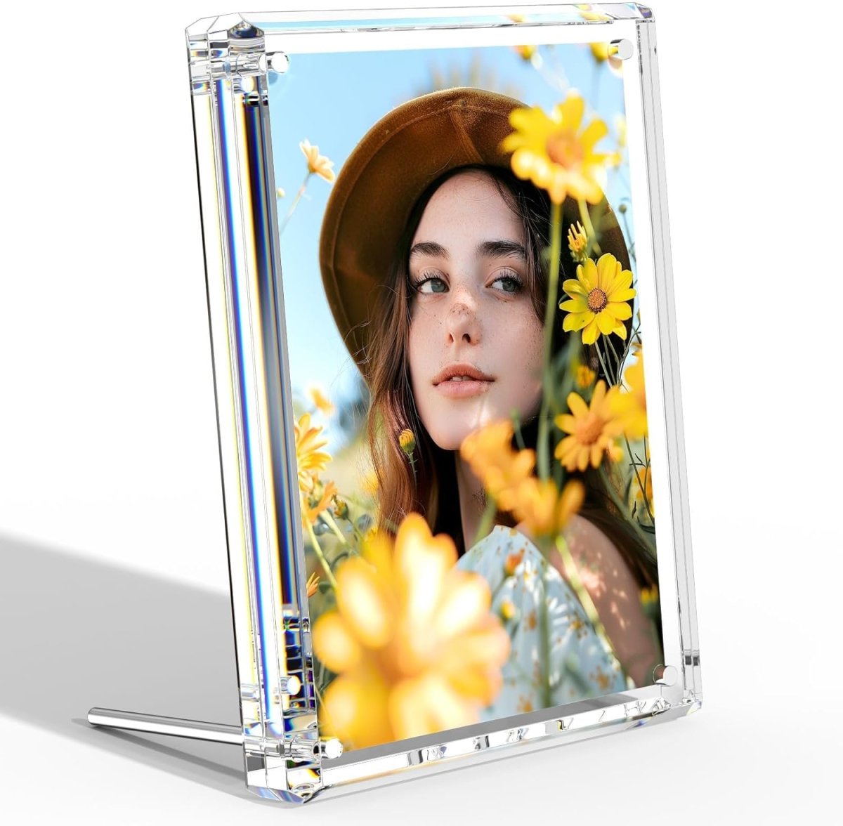 5×7" Diamond-Edge Acrylic Photo Frame - NIUBEE