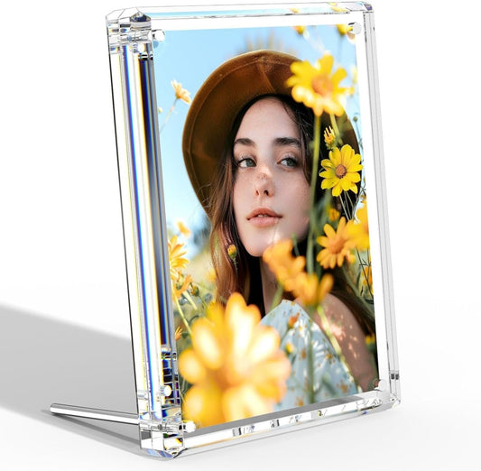 5×7" Diamond-Edge Acrylic Photo Frame - NIUBEE