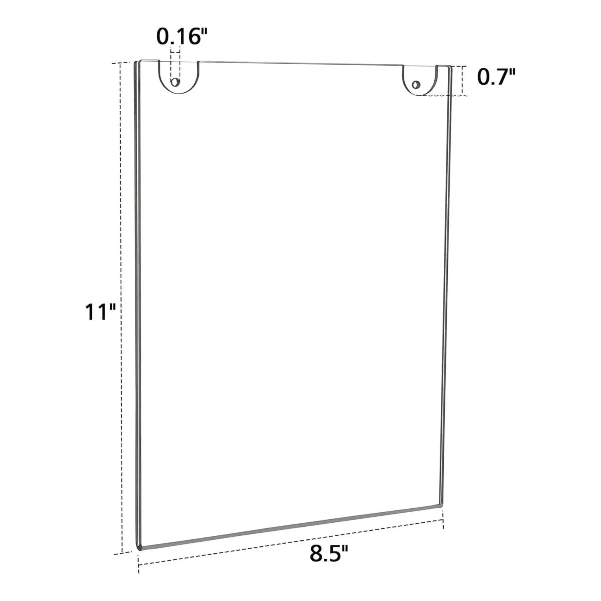 8.5×11" Wall-Mounted Sign Holder Vertical – 6 Pack - NIUBEE