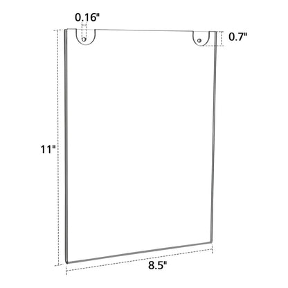 8.5×11" Wall-Mounted Sign Holder Vertical – 6 Pack - NIUBEE