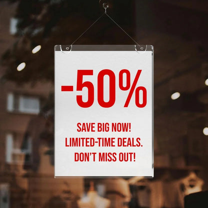 8.5×11" Wall-Mounted Sign Holder Vertical – 6 Pack - NIUBEE