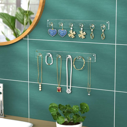 6-Pillar Acrylic Jewelry Display Stand – 4 Pack - NIUBEE