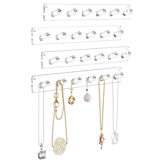 6-Pillar Acrylic Jewelry Display Stand – 4 Pack - NIUBEE