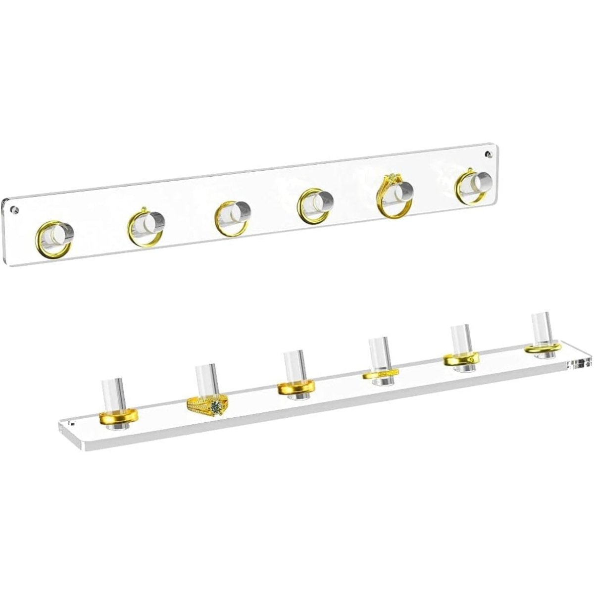 6-Pillar Acrylic Jewelry Display Stand – 4 Pack - NIUBEE