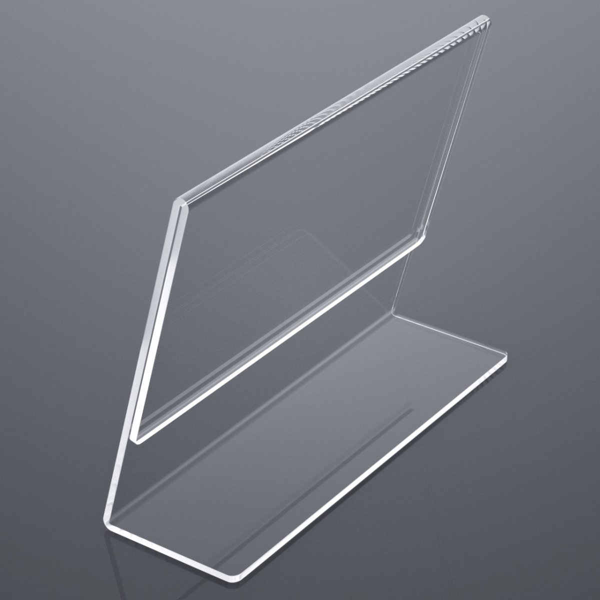 8.5×11" Acrylic L-Stand Horizontal Sign Holder – 3 Pack - NIUBEE
