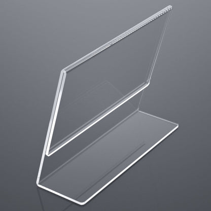 8.5×11" Acrylic L-Stand Horizontal Sign Holder – 3 Pack - NIUBEE
