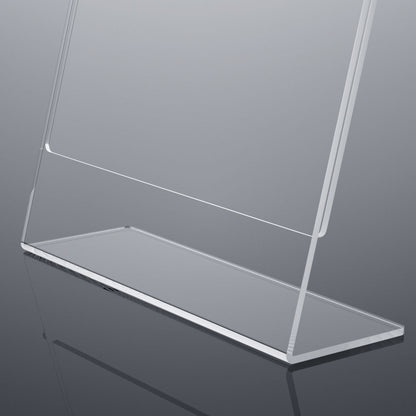 8.5×11" Acrylic L-Stand Horizontal Sign Holder – 3 Pack - NIUBEE