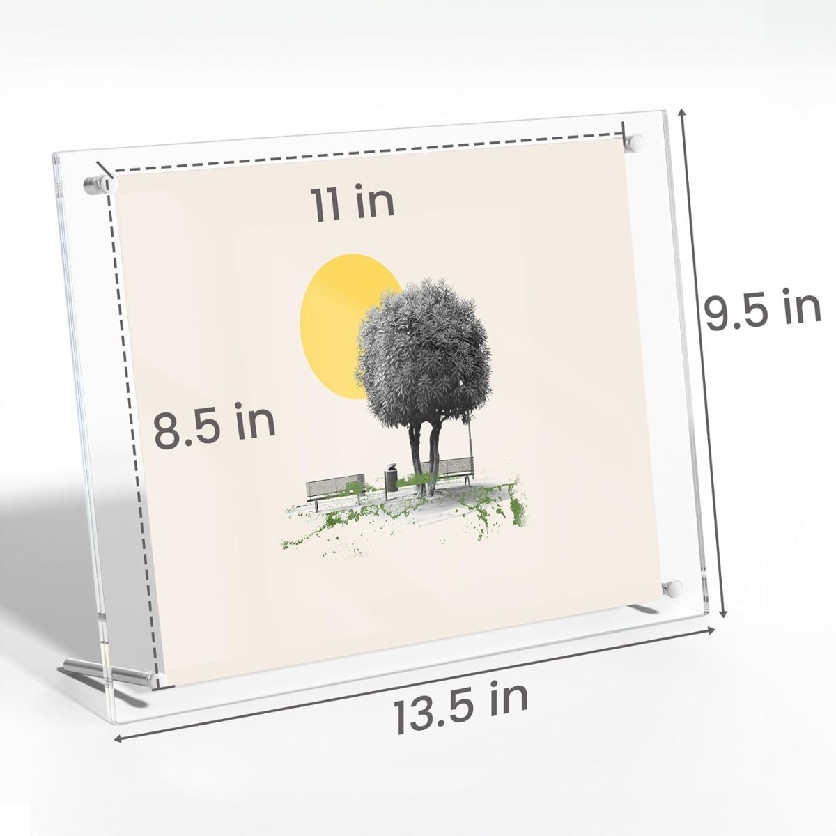 A4 Acrylic Display Photo Frame-Fits 8.5x11" Letter Size - NIUBEE