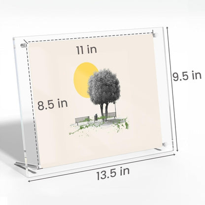 A4 Acrylic Display Photo Frame-Fits 8.5x11" Letter Size - NIUBEE