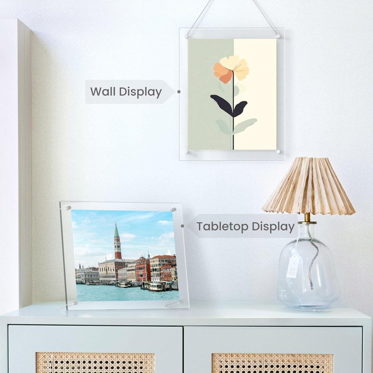A4 Acrylic Display Photo Frame-Fits 8.5x11" Letter Size - NIUBEE