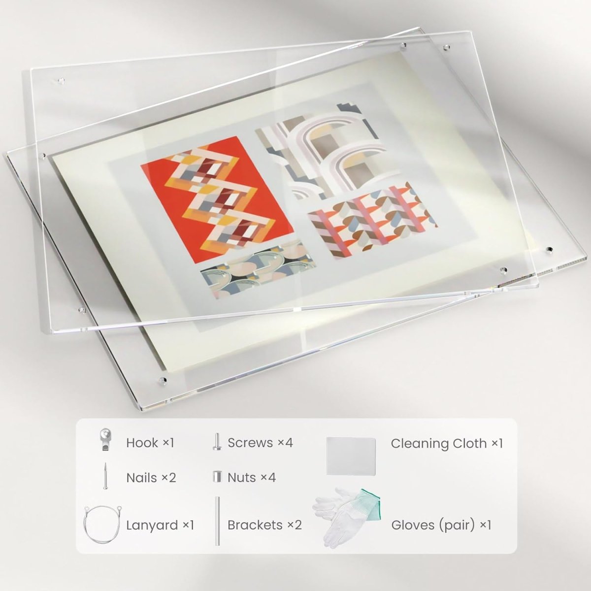 A4 Acrylic Display Photo Frame-Fits 8.5x11" Letter Size - NIUBEE