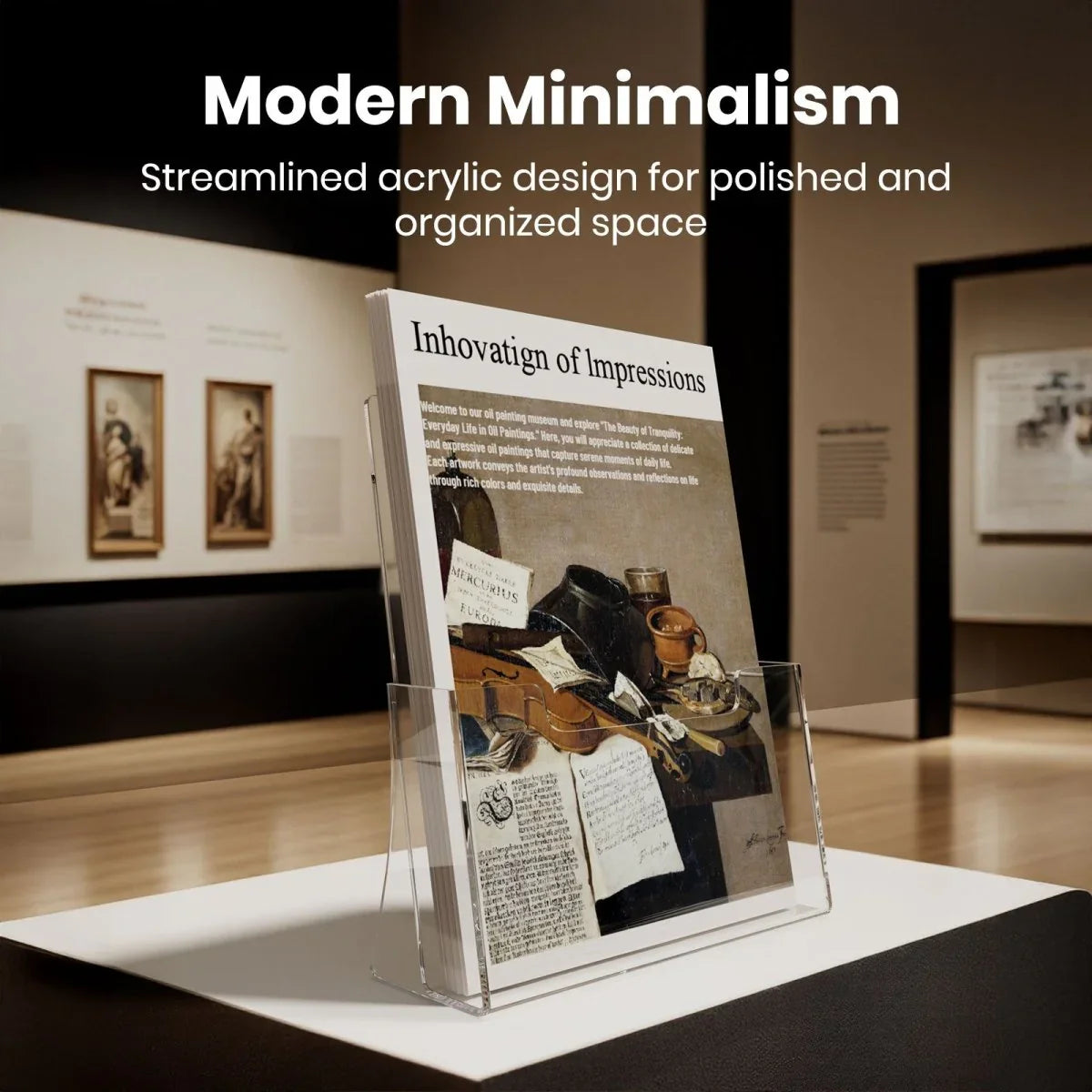 8.5" Single-Tier Acrylic Brochure Holder – 2 Pack - NIUBEE