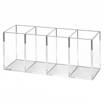 4-Slot Clear Acrylic Pen Holder - NIUBEE