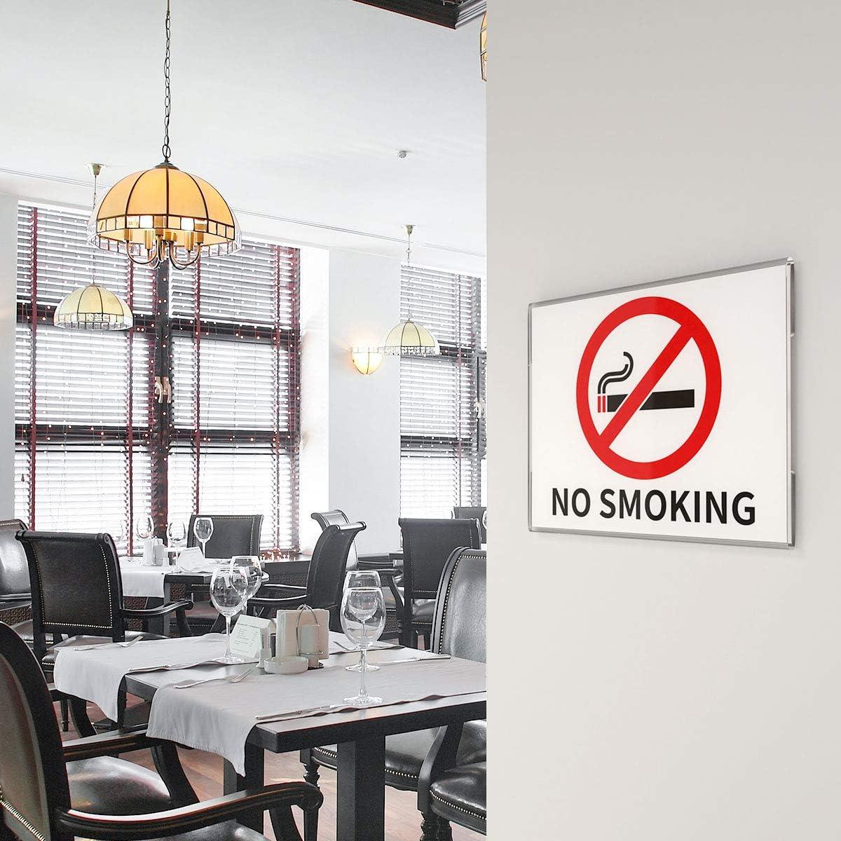 8.5×11" Adhesive Acrylic Sign Holder Horizontal – 6 Pack - NIUBEE