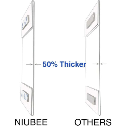 8.5×11" Adhesive Acrylic Sign Holder Horizontal – 6 Pack - NIUBEE