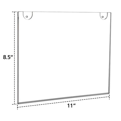 8.5×11" Wall-mounted Sign Holder Horizontal – 6 Pack - NIUBEE