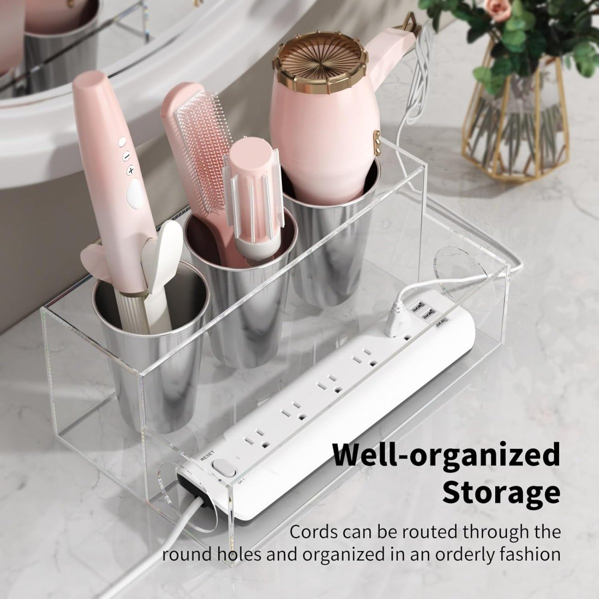 Clear Acrylic Hair Dryer Holder - NIUBEE