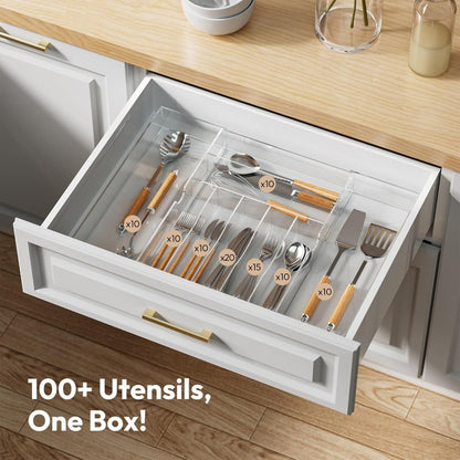 Clear Acrylic Utensil Organizer - NIUBEE